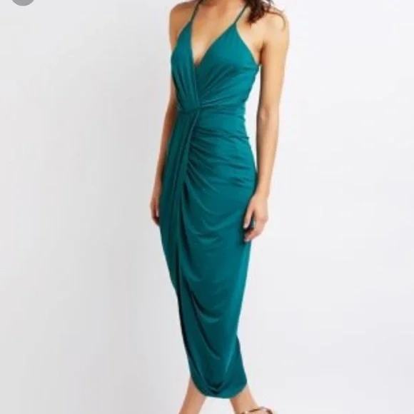Asymmetrical Wrap Maxi Dress - Picture 2 of 5